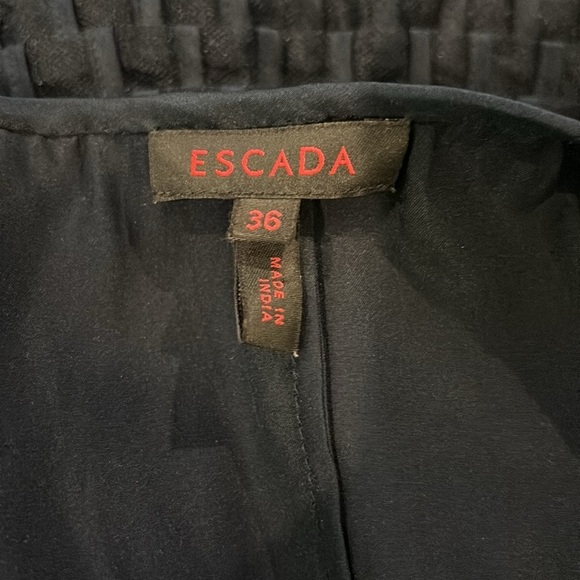 ESCADA Navy Blue Textured Two Piece Size 4 - Picture 8 of 10